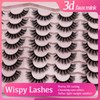 etokdos Natural Lashes Wispy Short Cat Eye False Strip Lashes