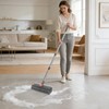 Floor Scrub Brush with Scraper and Stiff Bristle, Grey&Orange