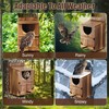 Yaoyiizy Owl House, Barn Owl Nesting Box with Bird Stand