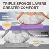 Yes4All Triple-Layer Sponge Yoga Bolster Pillow for Restorative Yoga &