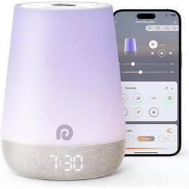 Dreamegg Sound Machine Baby - White Noise Sound Machine Baby With Night Light, Ok to Wake Alarm Clock, 34 Soothing Sounds, Sleep Trainer, Routine Builder, App Control for Kids Nursery Sleeping Bedroom