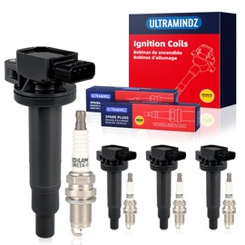 Ignition Coil & Spark Plug for Scion xA xB L4 1.5L 2004-2006 for Toyota Echo L4 1.5L 2000-2005 9091902240 9091902265 0986AG0502 9008019021 90919T2003 UF316 C1304