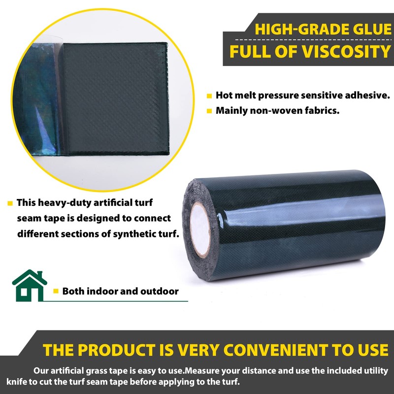 Kikerike Artificial Grass Tape Self Adhesive Double Sided, 6 Inch