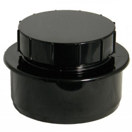 FloPlast Black Screwed Access Cap 110mm