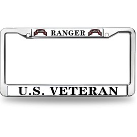 US Army Vet License Plate Frame for Christian People US Army Ranger Fade-Resistant License Plate Frame US Army Veteran License Plate Frame Creative Gift for Veteran