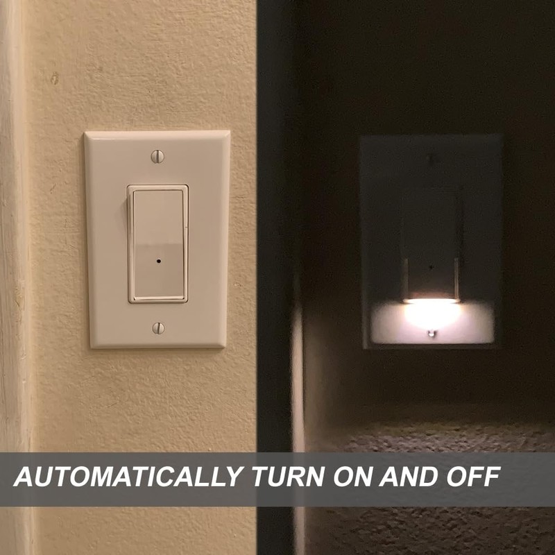 2Pack SOZULAMP Illuminated Light Switch-Single Pole Wall Switch with Night