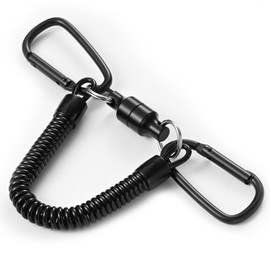 BEIHOO Magnetic Releaser, Load Capacity 11.0 lbs (5 kg), Magnet, Strong Magnetic Hook, Carabiners x 2, Spring Cord Included, Hanging, Fall Prevention, Outdoor Activities, Camping, Climbing, Streams,