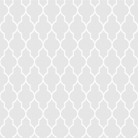 Windowpix 24 x 60 White Seamless Quatrefoil Design Frosted Window Film Privacy Static Cling Film UV Filtering Energy Saving