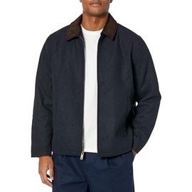 Dockers Men's Wool Blend Zip Up Jacket with Quilted, Navy (Without Bib)