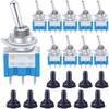 Taiss / 10 pieces blue mini toggle switch 3-pin SPDT