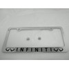 Fit Infiniti Polished Stainless Steel License Plate Frame w/Caps