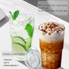 Luiaiog Glass Coffee Cups with Lids and Straws - Set