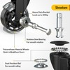 HOLKIE Office Chair Wheels Compatible with 1KEA 10x22mm Transparent ONLY