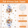 Toallas de cocina para otoño, florero floral, girasol, calabaza