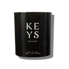 Keys Soulcare Sage + Oat Milk Candle, Single-Wick Home Fragrance, Calming + Relaxing Scent for Body & Mind, Soy Wax, Vegan, Cruelty-Free, 7.5 Oz