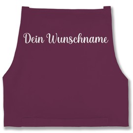 Geschenk mit Namen personalisiert by Shirtracer - Apron - Cooking Apron - Your Choice of Name - Name Name, 9 Aubergine