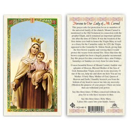 Novena to Our Lady of Mt. Carmel Laminated Prayer Cards - Pack of 25-