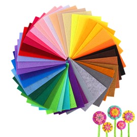 40Pcs Non-Woven Felt Sheet Set, 10x15cm DIY Nonwoven Felt, 1mm Assorted Colors Soft Craft Fabric Square, Solid Color Patchwork Sewing Felt, Pre-Cut Felted Fabric Sheet for Kids School Projects