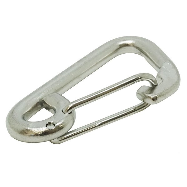 Scuba Choice Boat Marine Clip Stainless Steel Safety Spring Hook Carabiner, 2"