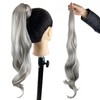 Chicmoi Grey Ponytail Extainson 32 Inch Flexible Wrap Around Ponytail