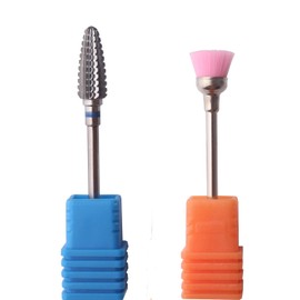 MZCMSL Silver Medium Carbide Nail Bit,Large Cone Carbide Bit for Acrylic Nails or Gel Polish,Professional 3/32 Shank efile Bit