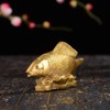 Brass Money Fish Fengshui Gold Wealth Arowana Home Decor Collectible