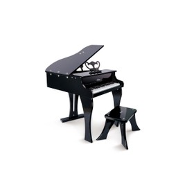 Hape Classic Grand Black Piano| Thirty Key Wooden Keyboard Musical Toy Set for Kids Age Year 3 and up