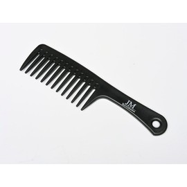 JM Hair Collection Wide Tooth Comb – Black Detangling Comb for Wet, Curly, Thick, or Natural Hair – Anti-Breakage Styling Tool for Shower, Conditioner, and Everyday Use