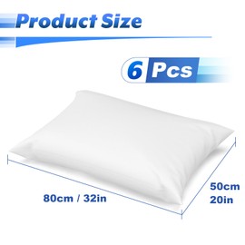 Cosmos Cosmos 6 Pcs Disposable Pillowcases, 32 x 20 Inch Travel Single Use Pillow Case Non Woven Pillow Covers Individually Wrapped Portable Pillow Sheets for Business Trips Hotels Bedding Supplies
