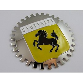 Grille Badge Stuttgart for car Truck Grill Mount German Flag