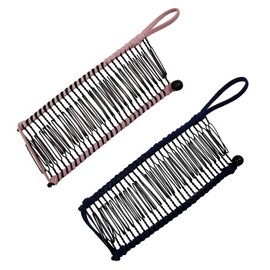 2Pcs Banana Clips 30 Teeth Stretch Banana Clips Stretch Hair Comb Non-Slip Stretch Banana Clip Vintage Clincher Combs for Thick Curly Wavy Hair Styling Accessories