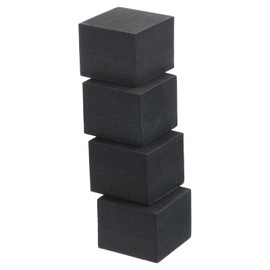 PATIKIL EVA Anti-Vibration Pads, 4 Pcs Shock Absorbing Washer Pads 2" x 2" x 1.6" for HVAC, Air Conditioner, Air Compressor, Condenser, Dryer, Black