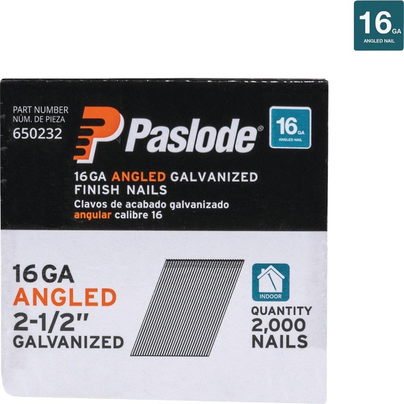 2-1/2 in. x 16-Gauge Galvanized Angled Finish Nails (2,000-Pack)2,000
