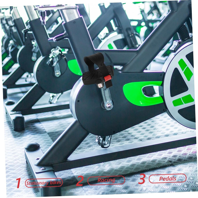 Outanaya 1 Pair Adjustable Slip Exercise Bike Pedals for Indoor