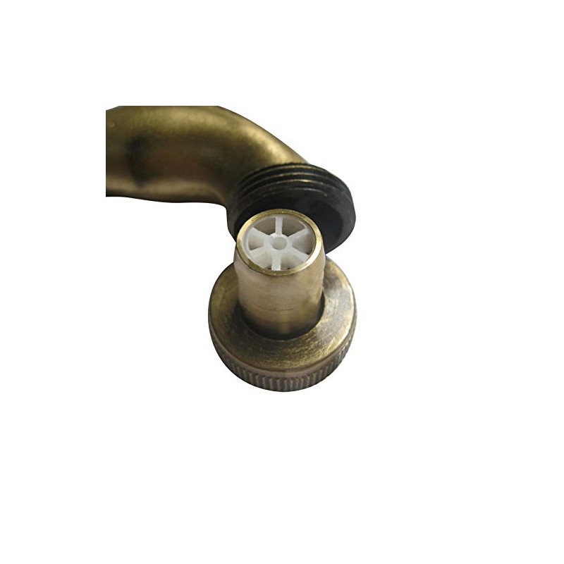 TINTON LIFE Decorative outdoor garden faucet retro brass water hose