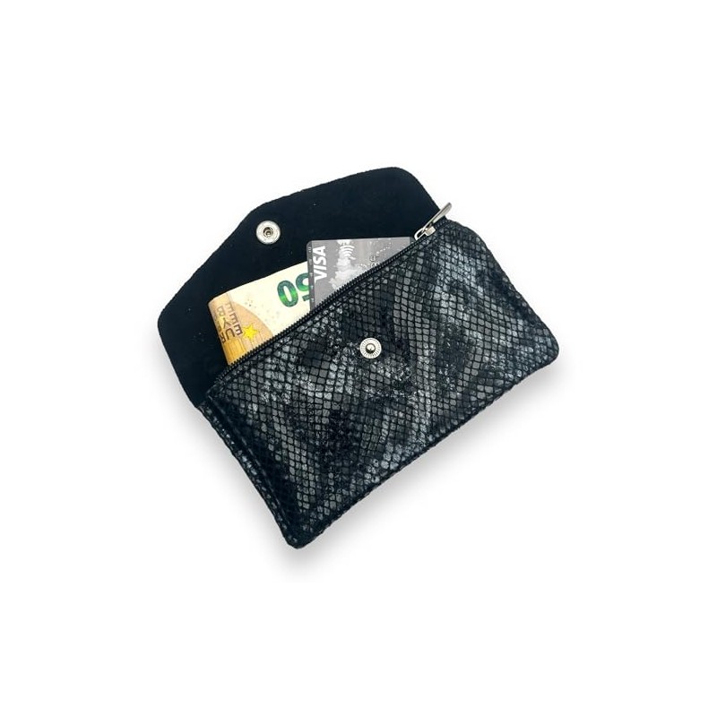 Mady in Italy Women's Medium Purse with Zip, Coin Compartment