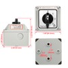 Heschen Universal Latching Rotary Cam Selector Changeover Switch,SZW26-20/0-4.2D, 660V 20A,