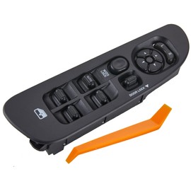 Power Window Switch Fits for 2002-2010 Dodge Ram 1500 2500 3500, 2001-2004 Dodge Dakota, Driver Side Control Door vidrios Master Switch OEM 56049805AB.Black Panel