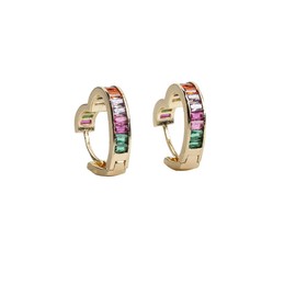 NUZUJX Small Heart Shape Chunky Thick Hoop Earrings for Women Girls Gold Hoops Huggie Earrings for Men Gift