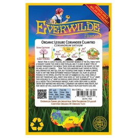 Everwilde Farms - 250 Organic Leisure Coriander Herb Seeds - Gold Vault Packet