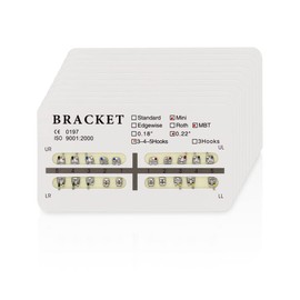 MBT 0.022 Mini 345 - Soportes de cerámica para ortodoncia dental, juego de 10 unidades, 200 unidades