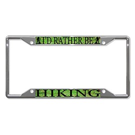 Fastasticdeals I'd Rather Be Hiking License Plate Frame Tag Holder Cover