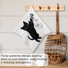 Threegoat 13x13 inch Cute Cat Kitchen Towels 1 PCS, Funny