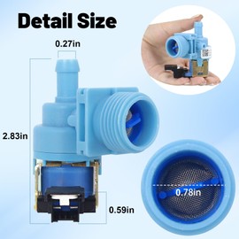 ZATUX W10327249 W10327250 Dishwasher Water Inlet Valve Compatible with Whirl-pool Ken-more Kitch-enaid Dishwasher Replaces W11175771 W10872255 W10195047 AP6339872 PS12578165