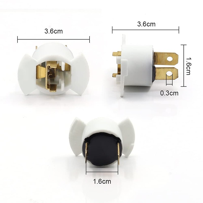 Biqing 2PCS H1 Halogen Headlight Socket Holder,H1 Headlight Bulb Socket