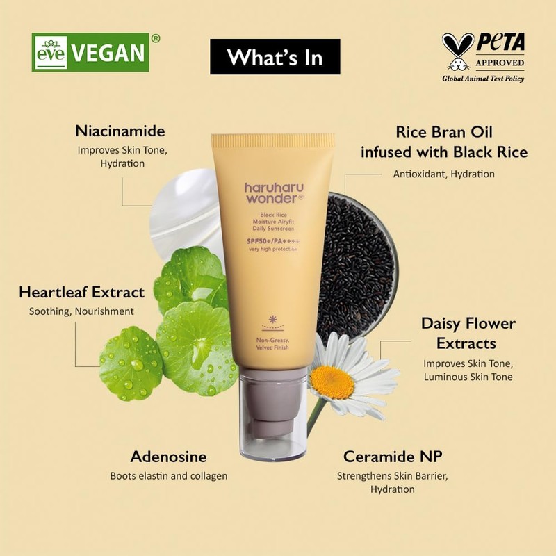 Haruharu Wonder Black Rice Moisture Airyfit Daily Sunscreen SPF50+ PA++++