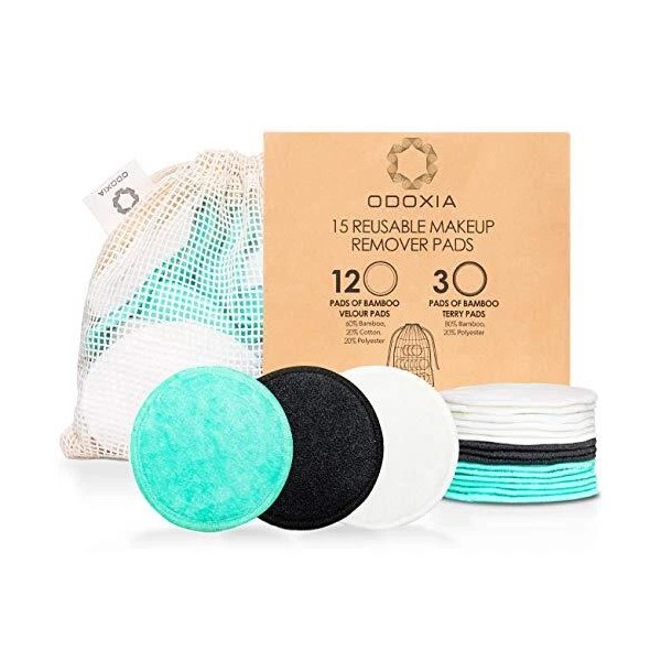 ODOXIA Reusable Makeup Remover Pads Eco Friendly &Zero Waste Cotton