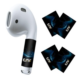 4 Pcs Protection Stickers for AirPods 2nd/3rd Gen, Bluetooth Headphones, Wireless Earbuds, and Headsets - Black