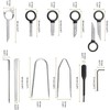 Retoo Unlocking Tool Car Radio Removal Tool 20-Piece Car Radios