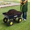 RIDALIYA Garden Dump Cart, Heavy-Duty Utility Wagon with 600 lb